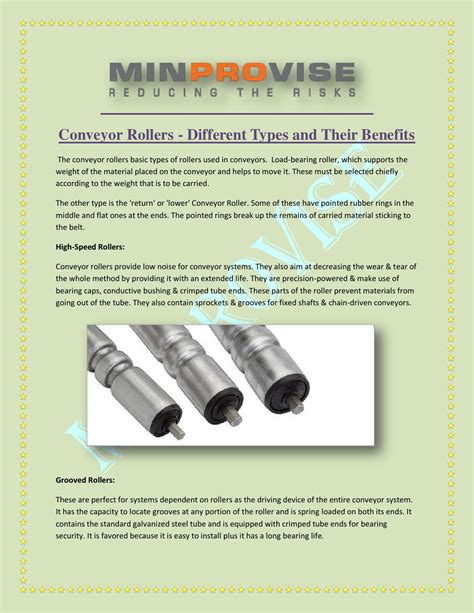 Conveyor Rollers - Different Types and Their Benefits by Hary Thomas - Issuu