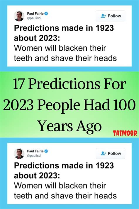 17 predictions for 2023 people had 100 years ago – Artofit