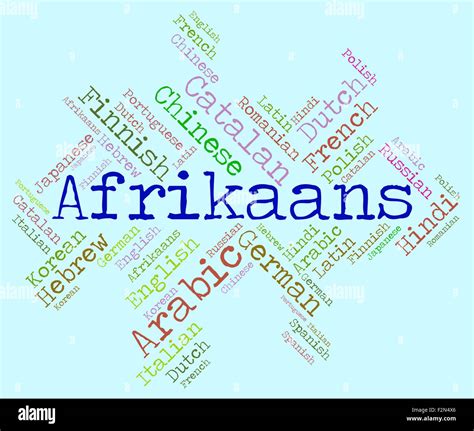 Afrikaans Language Representing South Africa And Lingo Stock Photo - Alamy