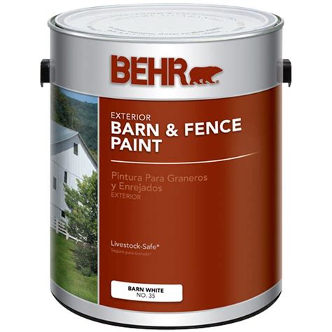 BEHR 1-gal. white Exterior Barn and Fence Paint-03501 - The Home Depot