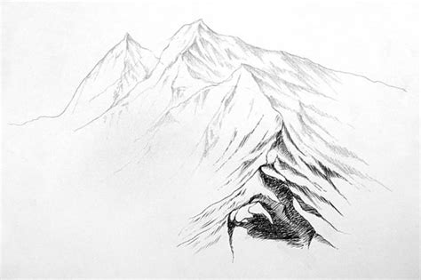 How to Draw Mountains - A Realistic Mountain Drawing Tutorial