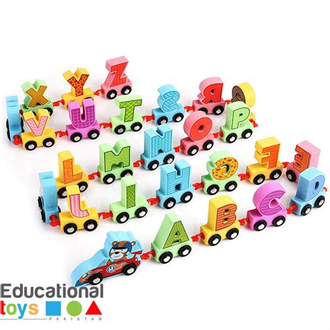 Buy Wooden Alphabet Train (A-Z) - 27 Pieces Online - Educational Toys Pakistan