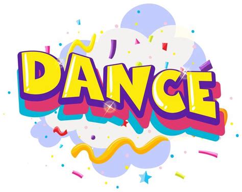 Colorful fun dance texts 300073 Vector Art at Vecteezy