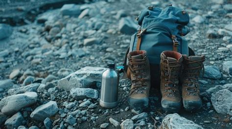 Premium Photo | Hiking adventure gear set aig