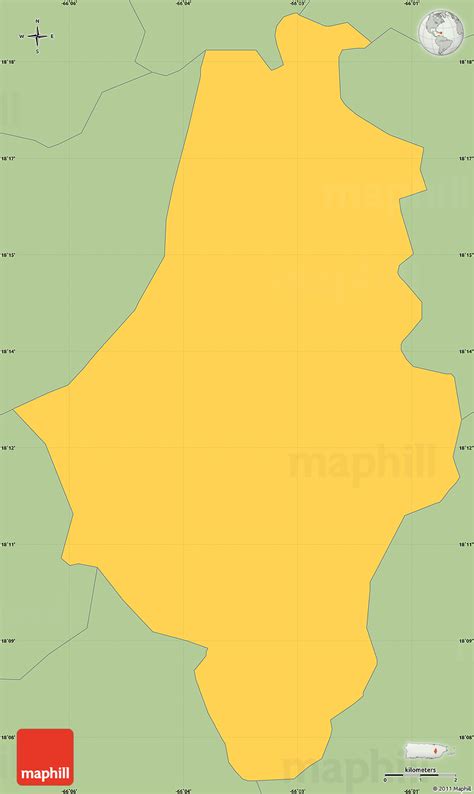 Savanna Style Simple Map of Caguas