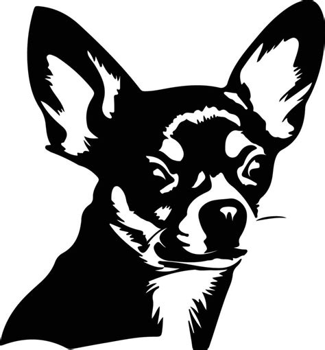 Chihuahua silhouette portrait 38489635 Vector Art at Vecteezy