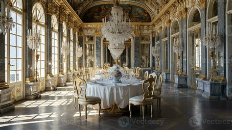 Photo of the dining room at the Palace of Versaille, France. Generative AI 27131460 Stock Photo ...