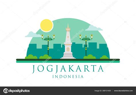 White Paal Tugu Pal Putih Tugu Jogja Landmark Yogyakarta City Stock Vector Image by ©diplograma ...