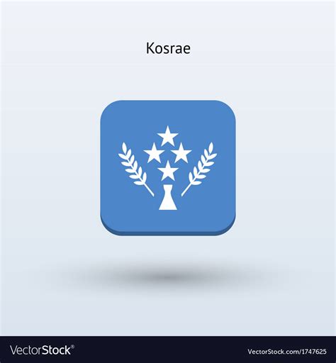 Kosrae flag icon Royalty Free Vector Image - VectorStock