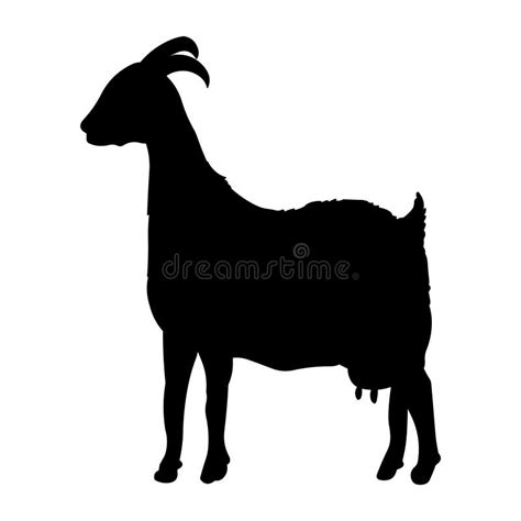 Goat Vector Illustration Silhouette.Wild Goat Stock Vector ...