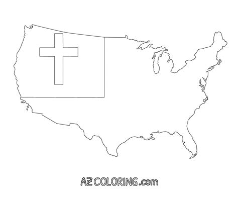 Christian Flag Coloring Page - Coloring Home