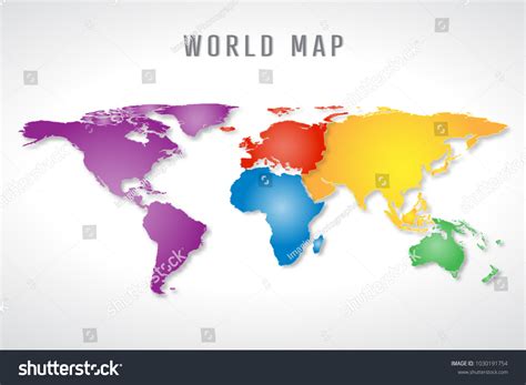 Colorful World Map Background Vector Illustration Stock Vector (Royalty ...