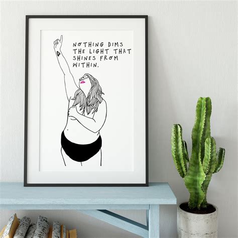 Body Positive Feminist Print A4 With Quote | Etsy | Body positivity art, Body positivity, Positivity