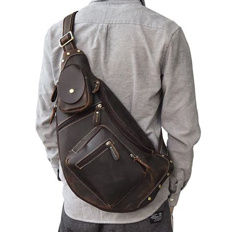 COOL LEATHER MENS SLING BAG SLING Shoulder BAG Chest Bags FOR MEN – iwalletsmen