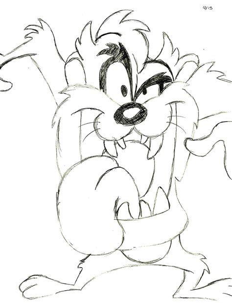 My sketch of the Tasmanian Devil from Looney Tunes :) Drawings For Him ...