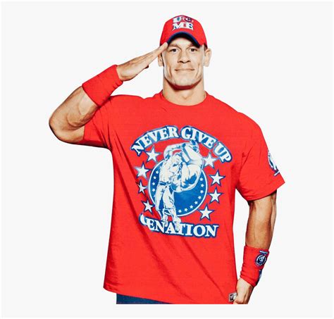 John Cena Never Give Up - John Cena Red Shirt , Free Transparent ...