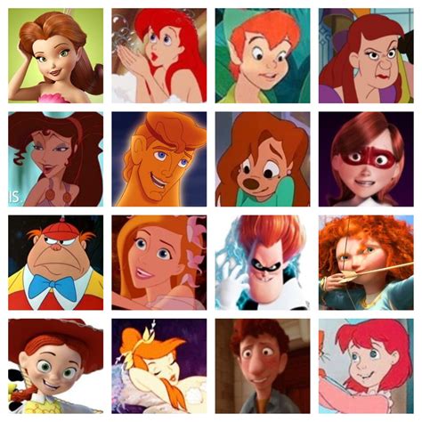 More movie gingers! | Disney face characters, Disney princess characters, Walt disney pictures