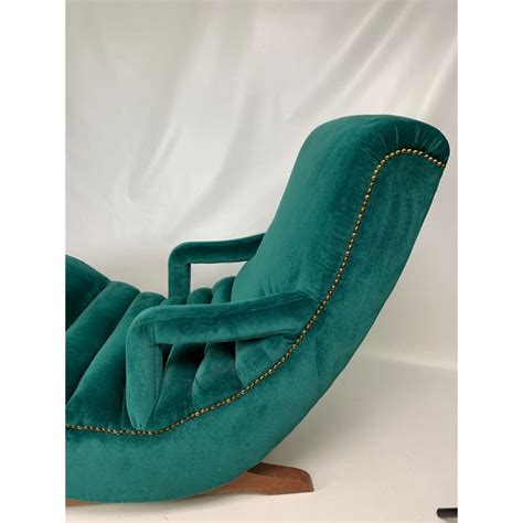 Vintage Mid-Century Contour Green Lounge Chair | Chairish