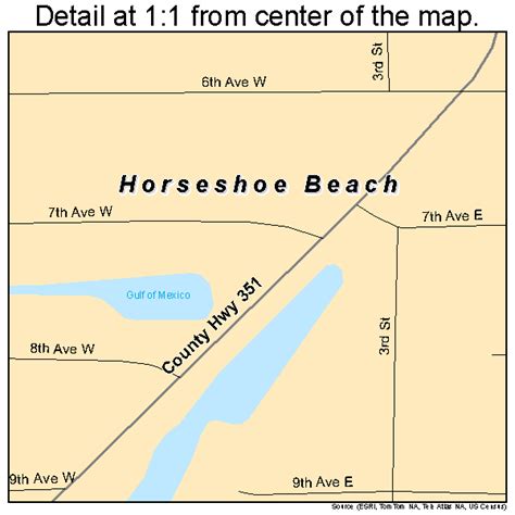 Horseshoe Beach Florida Street Map 1232650