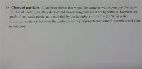 Solved Charged particles: It has been shown that when like | Chegg.com