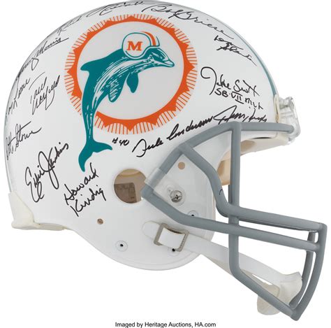 1972 Miami Dolphins Team Signed Reunion Helmet.... Football | Lot ...