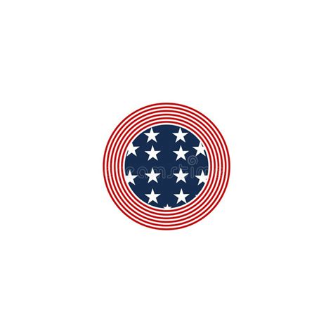 American Flag Abstract, USA Flag Logo, US Flag Icon Stock Illustration ...