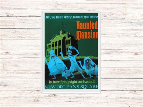 0030 Disney Haunted Mansion Ride Poster. Disneyland Disney - Etsy