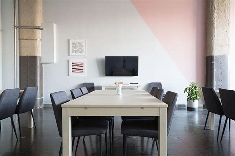 interior, design, tables, chairs, white, wall, floor, meeting, room ...