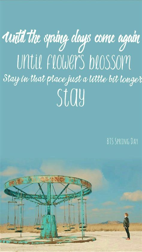 Spring day | Bts spring day lyrics, Bts wallpaper lyrics, Bts spring day wallpaper