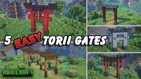 5 EASY Japanese Gates for your Minecraft World - YouTube