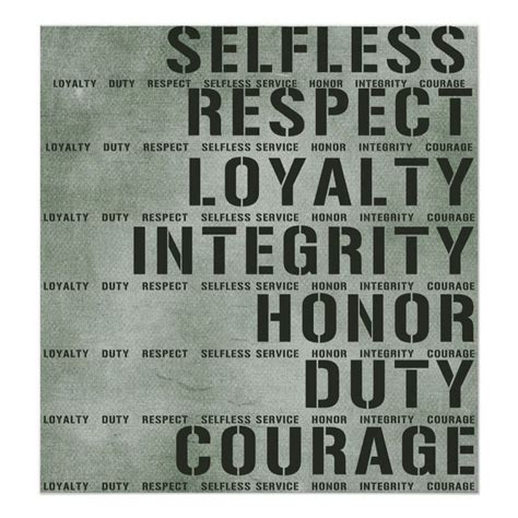 Military Values Poster - Custom Posters - Design Your Own Wall Art ... in 2020 | Custom posters ...