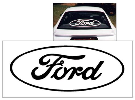 Ford Oval Logo Decal - Open Style - 12" Tall | Graphic Express ...