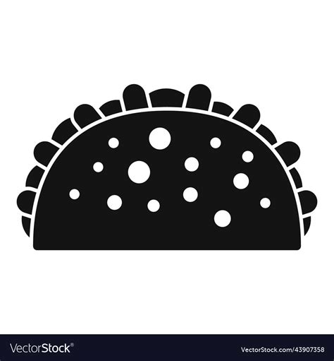 Taco food icon simple mexican Royalty Free Vector Image