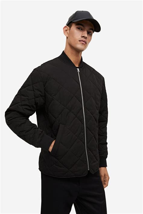 Quilted bomber jacket