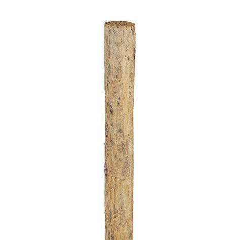 4 in. x 4 in. x 7 ft. Pressure-Treated Wood Round Fence Post-P0400754 - The Home Depot