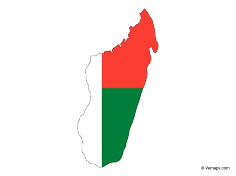 Flag Map of Madagascar | Free Vector Maps Map Vector, Vector Free, Map ...