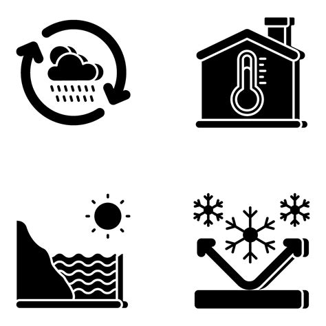 Pack of Weather Conditions Solid Icons 25838121 Vector Art at Vecteezy