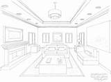 Two Point Perspective City Drawing Sketch Coloring Page sketch template