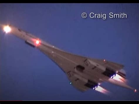 Concorde Twilight Takeoff (with visible afterburners) - YouTube