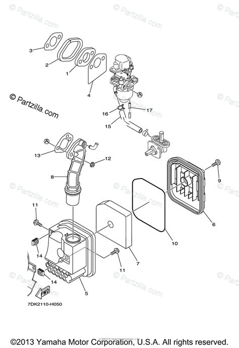 Yamaha Power Equipment EF2000IS OEM Parts Diagram for Intake ...