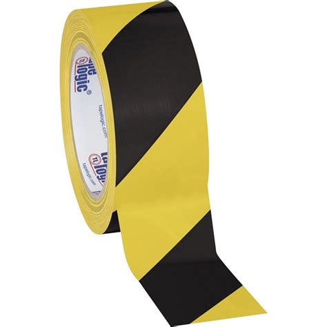 Tape Logic Black/Yellow Striped Vinyl Safety Tape 2" x 36 Yard Roll (24 Roll/Case) - Walmart.com