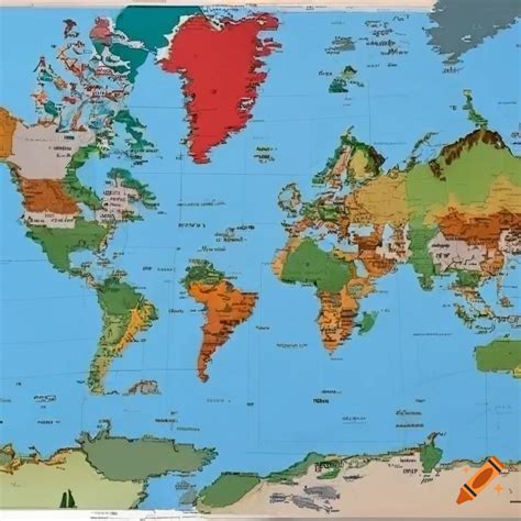 1950 world map on Craiyon