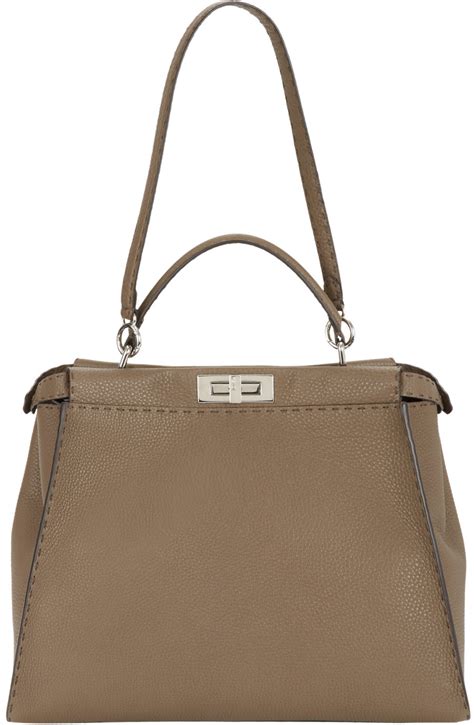 Fendi Medium Selleria Peekaboo Bag in Brown | Lyst