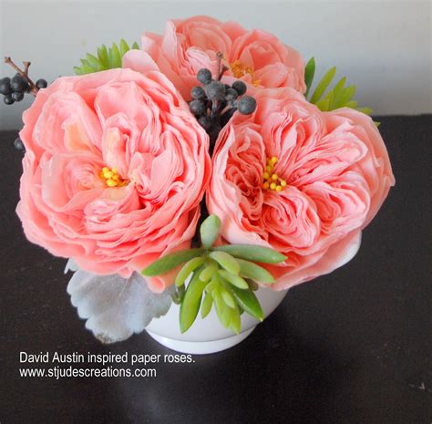 david austin rose vintage weddings blush pink | Handmade PaPer FloweRs by Maria Noble