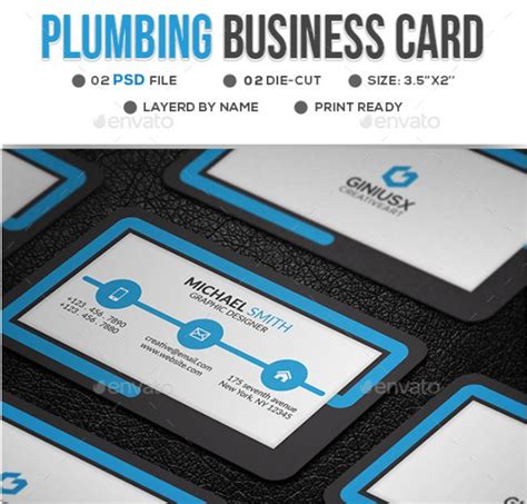 Plumbing business cards Design Templates - Texty Cafe