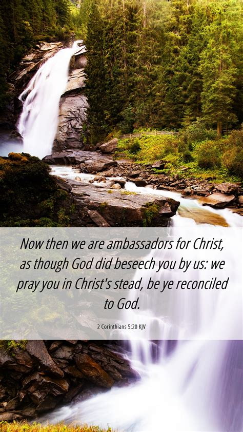 2 Corinthians 5:20 KJV Mobile Phone Wallpaper - Now then we are ambassadors for Christ, as though