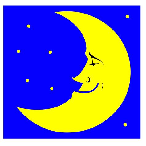 Yellow Moon Cartoon Free Stock Photo - Public Domain Pictures