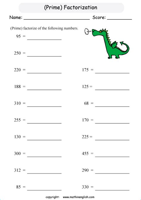 Prime Factorization Games Printable - Printable Word Searches