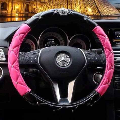 Hot Pink Steering wheel cover with Flowers. | Steering wheel cover, Car ...