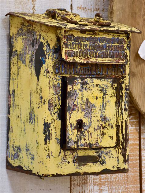 Antique French letter box with yellow patina | French antiques, Antique ...